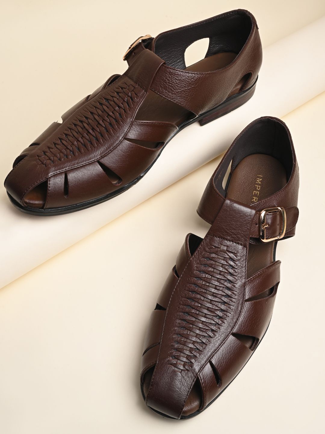 

Regal Men Leather Shoe-Style Sandals, Brown