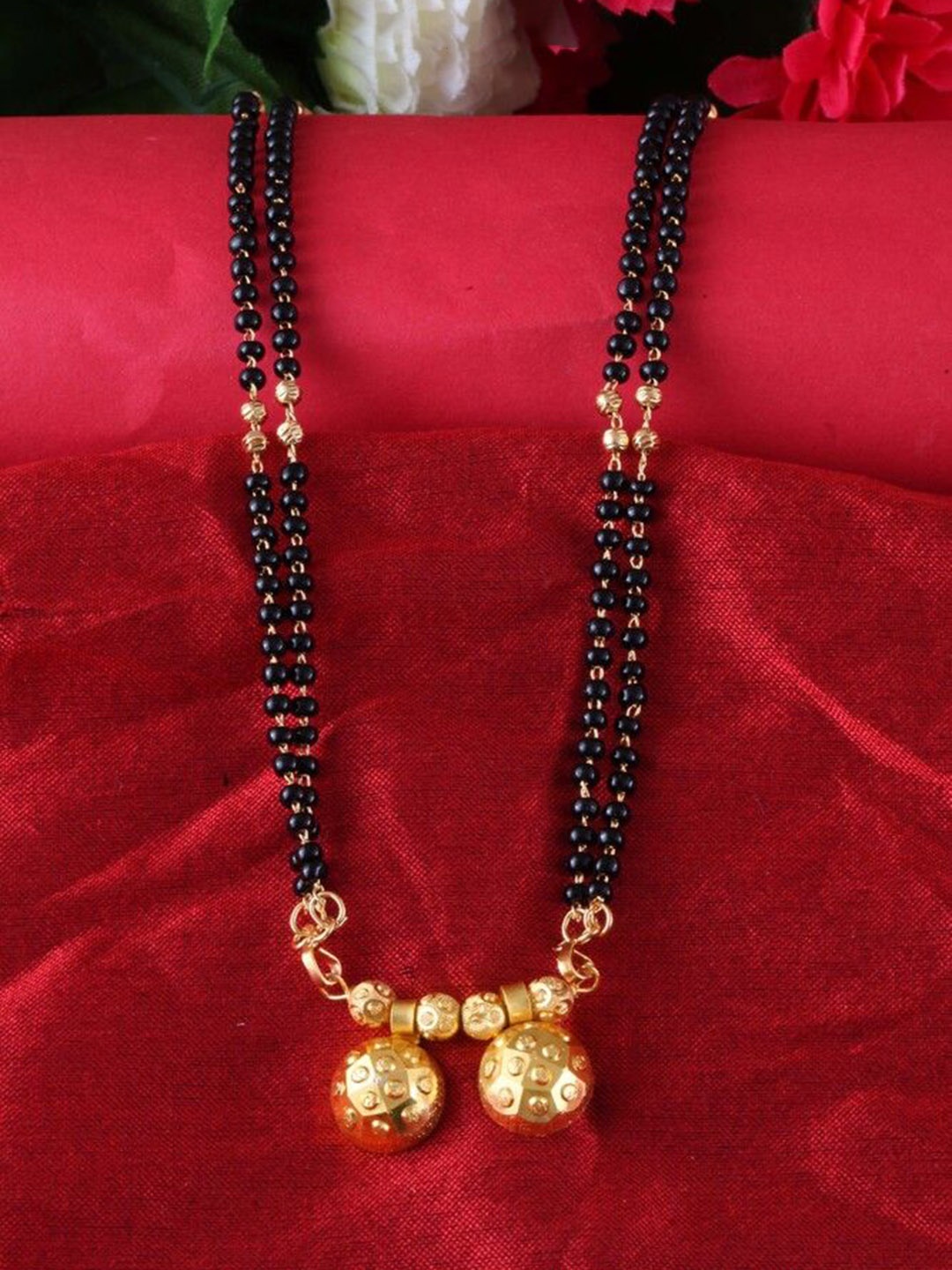 

DIVASTRI One Gram Gold-Plated Beaded Mangalsutra