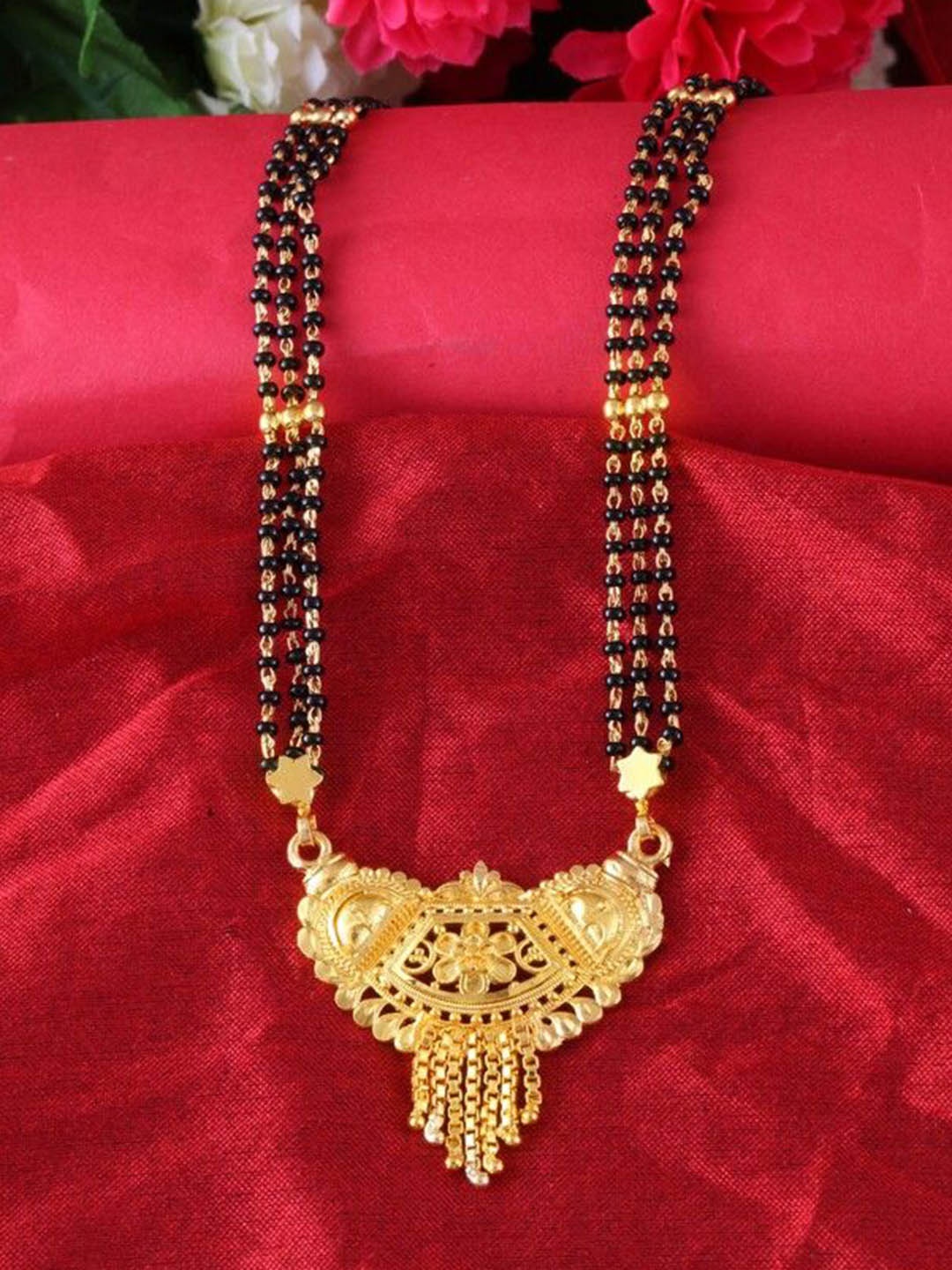 

DIVASTRI One Gram Gold-Plated Beaded Mangalsutra