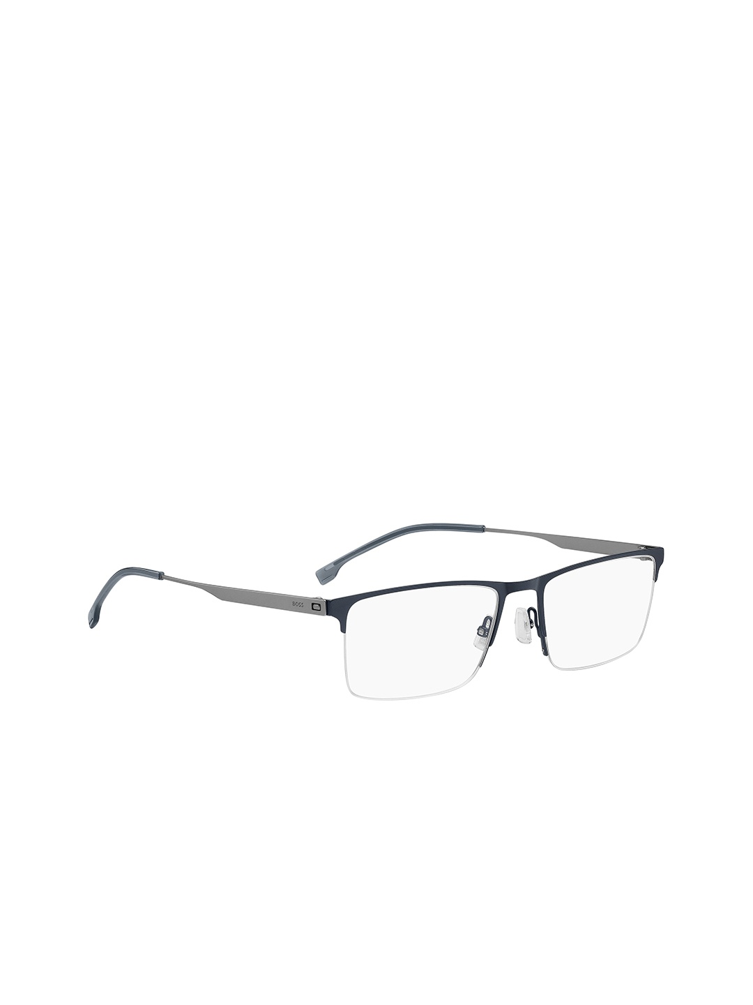 

HUGO Men Half Rim Rectangle Frames, Blue