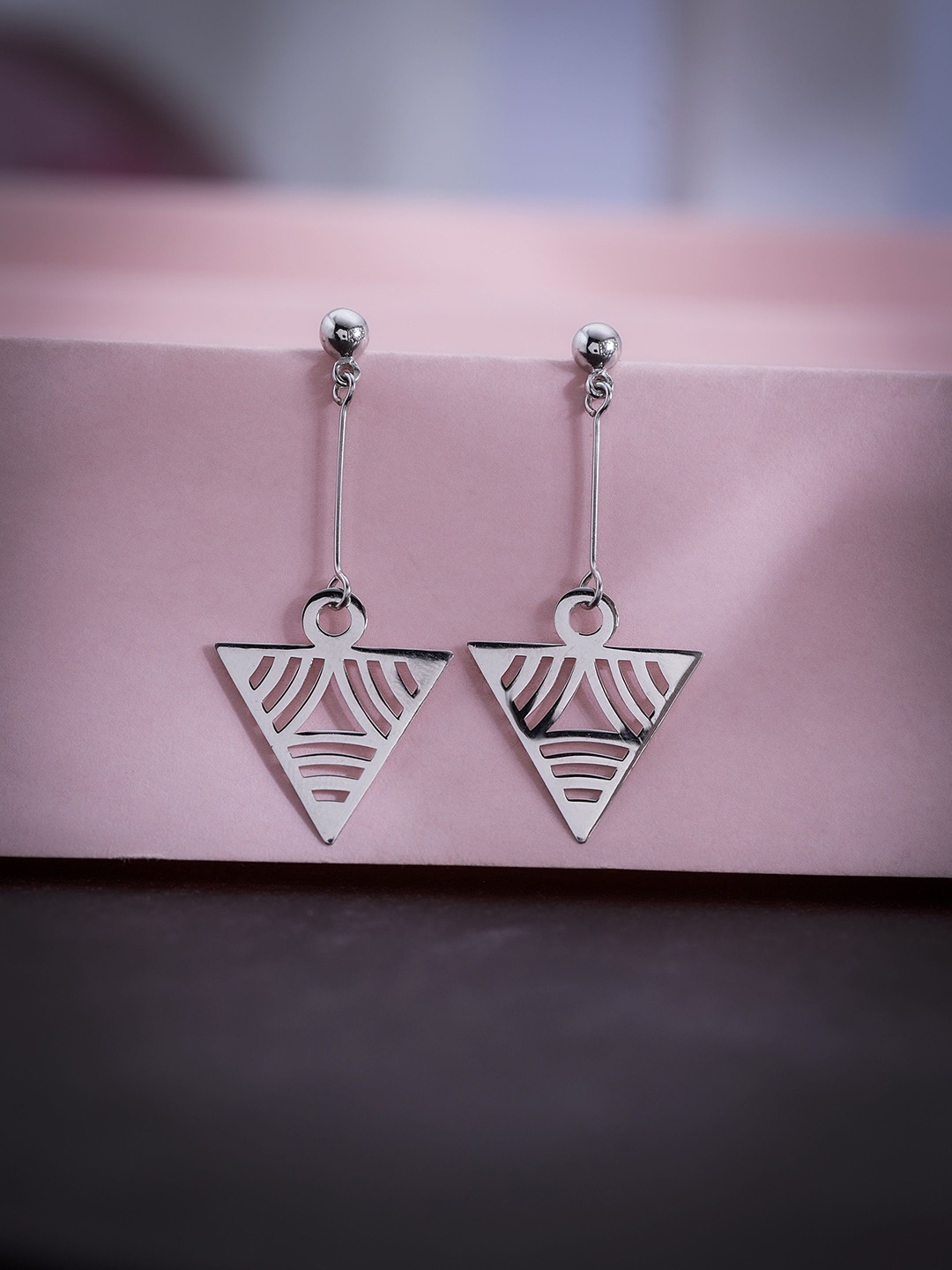 

DIAVO Rhodium Plated 925 Sterling Silver Contemporary Drop Earrings