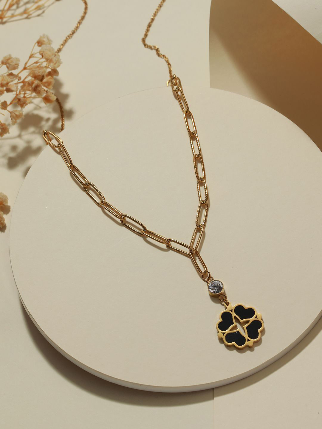 

DressBerry Brass Gold-Plated Necklace