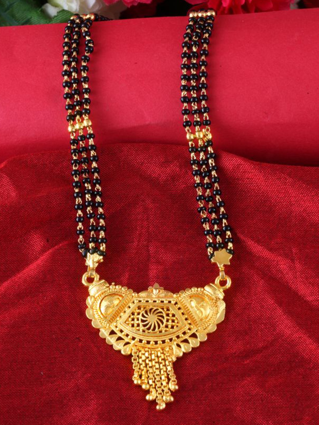 

DIVASTRI One Gram Gold-Plated Beaded Mangalsutra