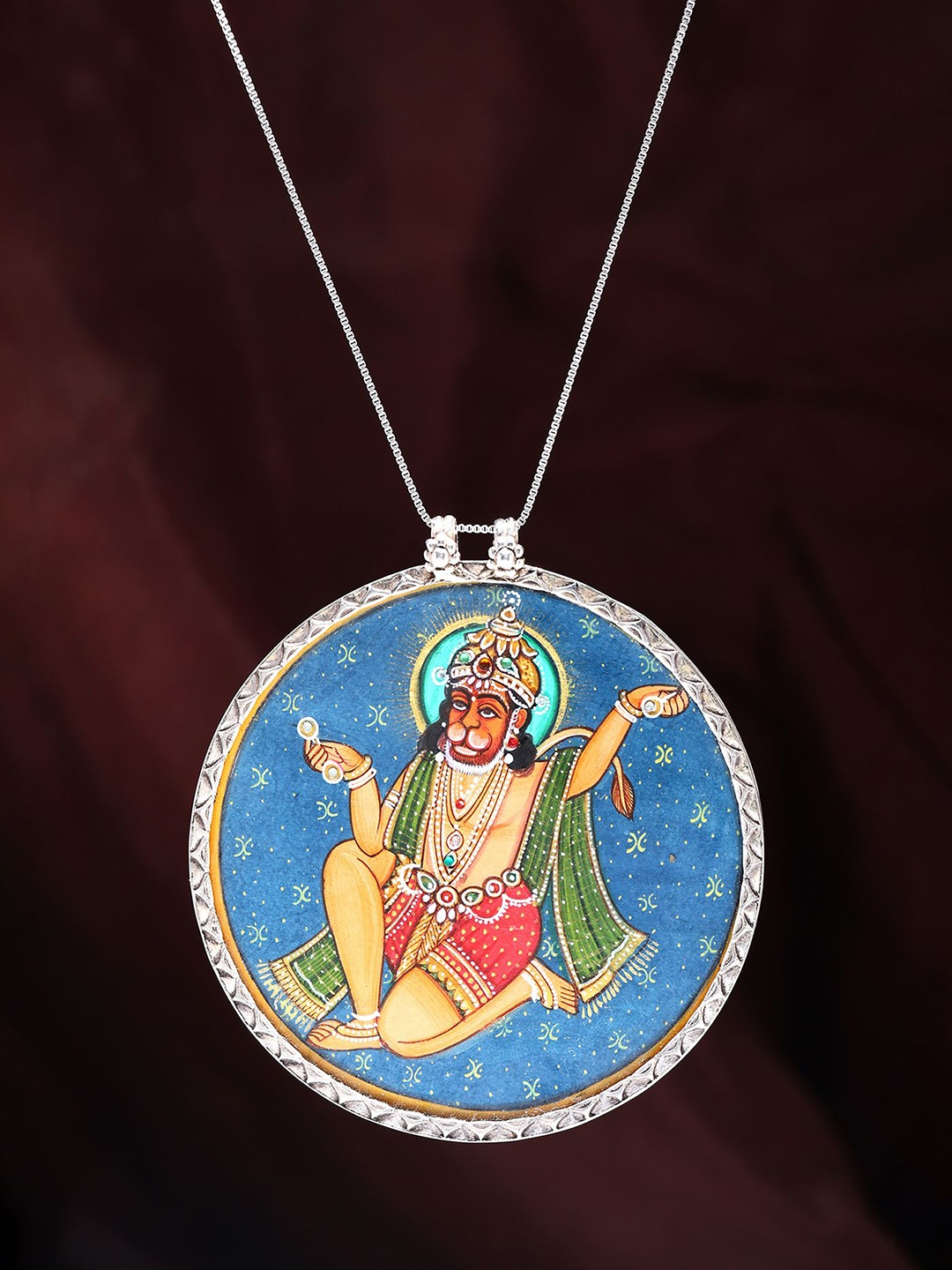 

Exotic India Circular Pendants, Blue