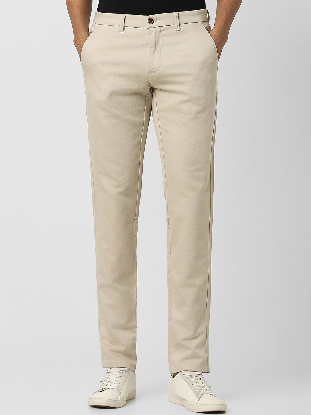 

Van Heusen Sport Men Slim Fit Formal Trousers, Beige