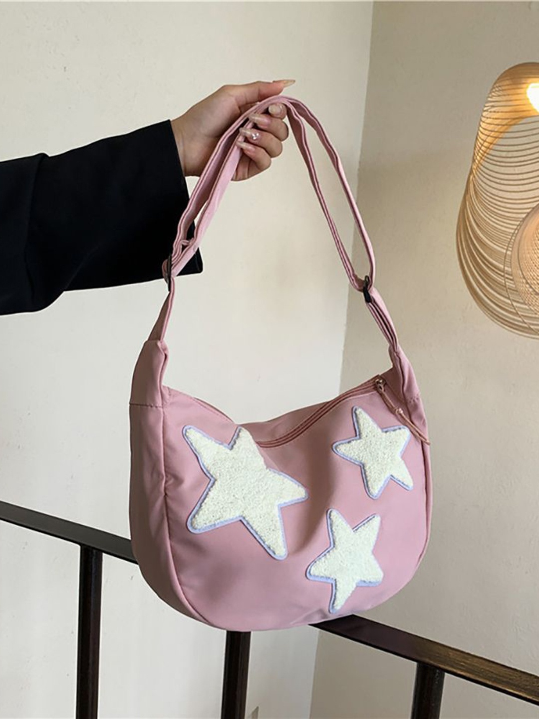 

StyleCast x Revolte Printed Hobo Bag, Pink