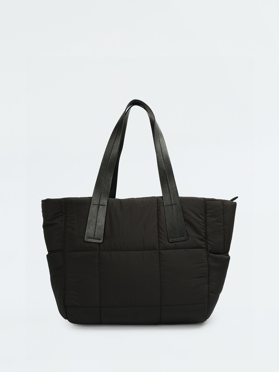 

max PU Oversized Half Moon Shoulder Bag, Black