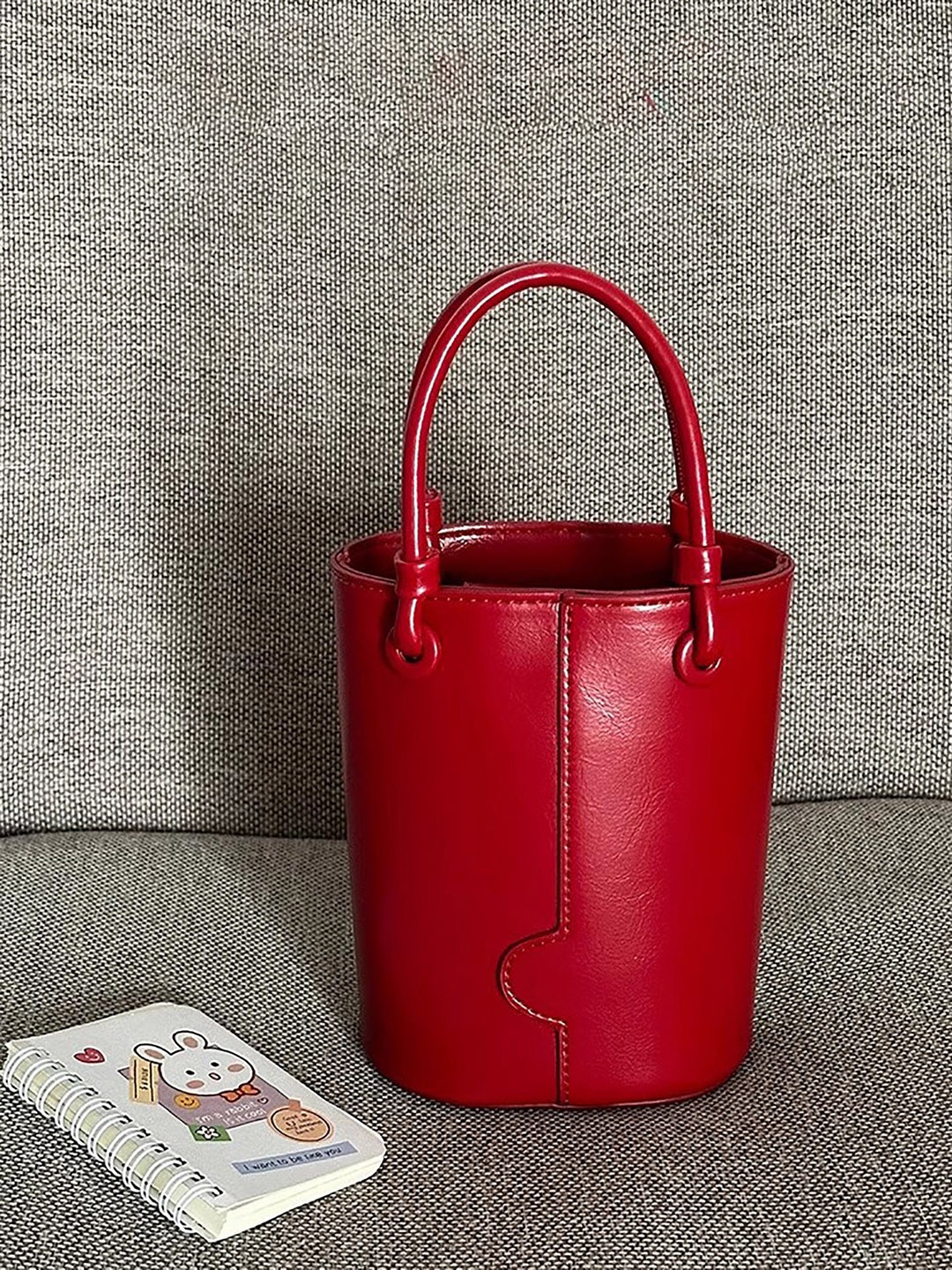 

StyleCast x Revolte Bucket Handheld Bag, Red