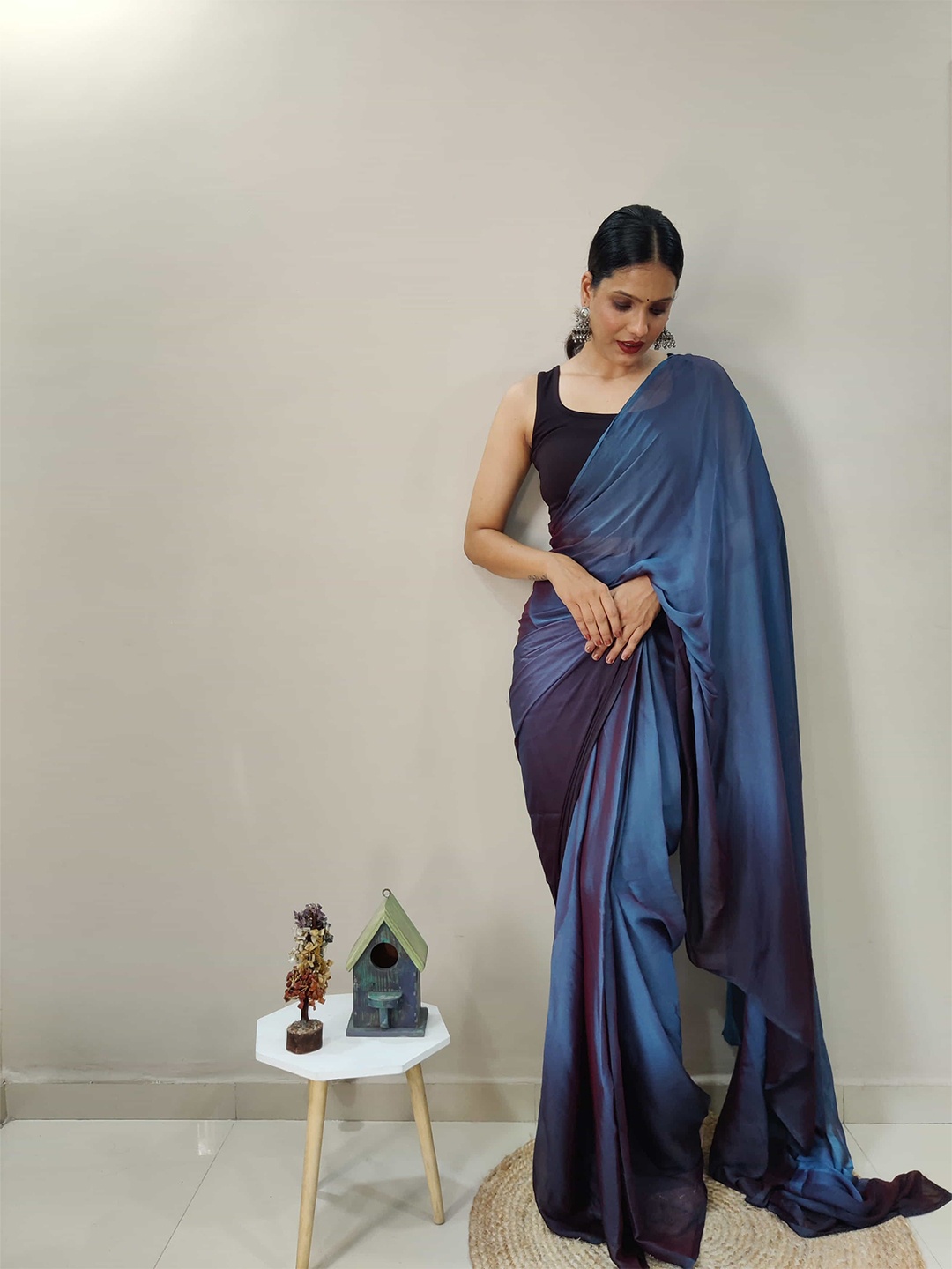 

KALINI Ombre Ready to Wear Saree, Blue