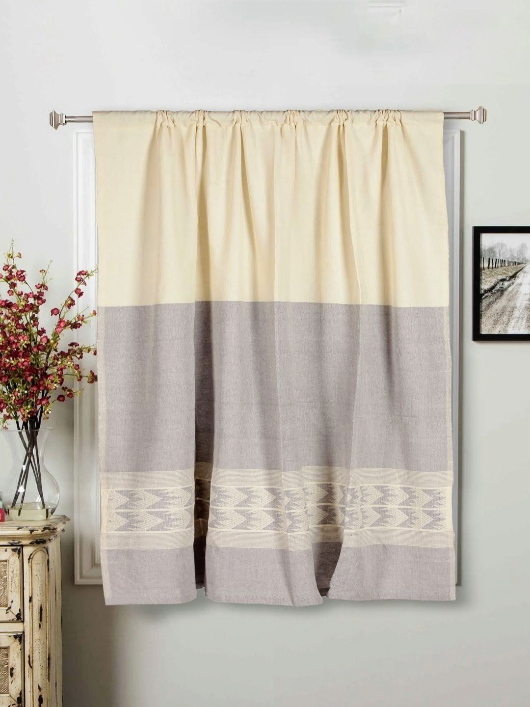 

ArtEastri Grey Ethnic Motifs Window