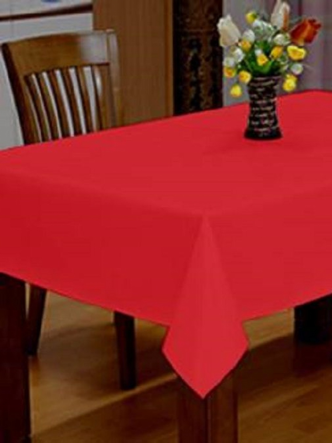 

Lushomes Red Cotton 2-Seater Table Cover