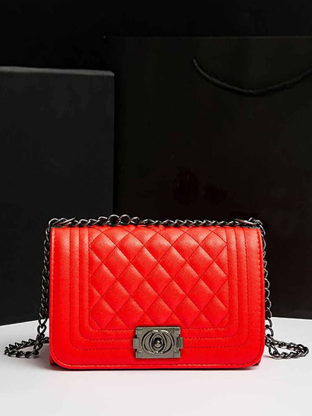 

StyleCast x Revolte PU Swagger Sling Bag, Red