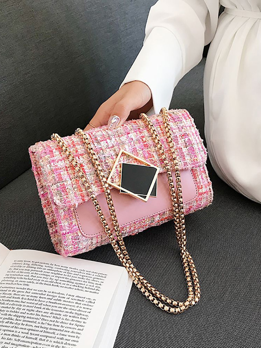

StyleCast x Revolte PU Swagger Sling Bag, Pink