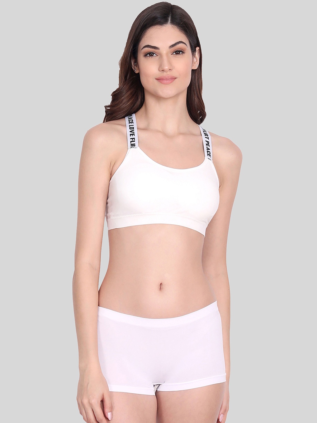 

QIDREZY Lightly Padded Lingerie Set ED001_W_E1995, White