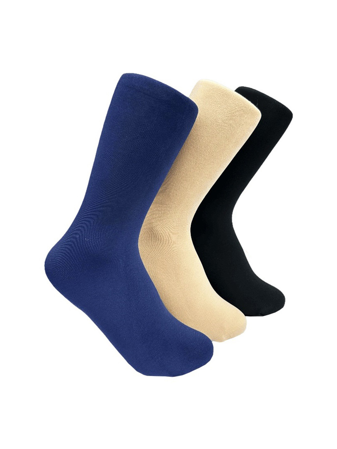 

Alexvyan Women Pack Of 3 Winter Calf-Length Warm Socks, Blue