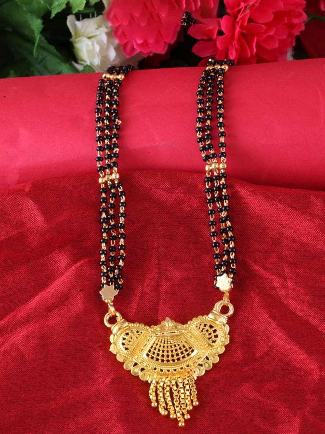 

DIVASTRI One Gram Gold-Plated Beaded Mangalsutra