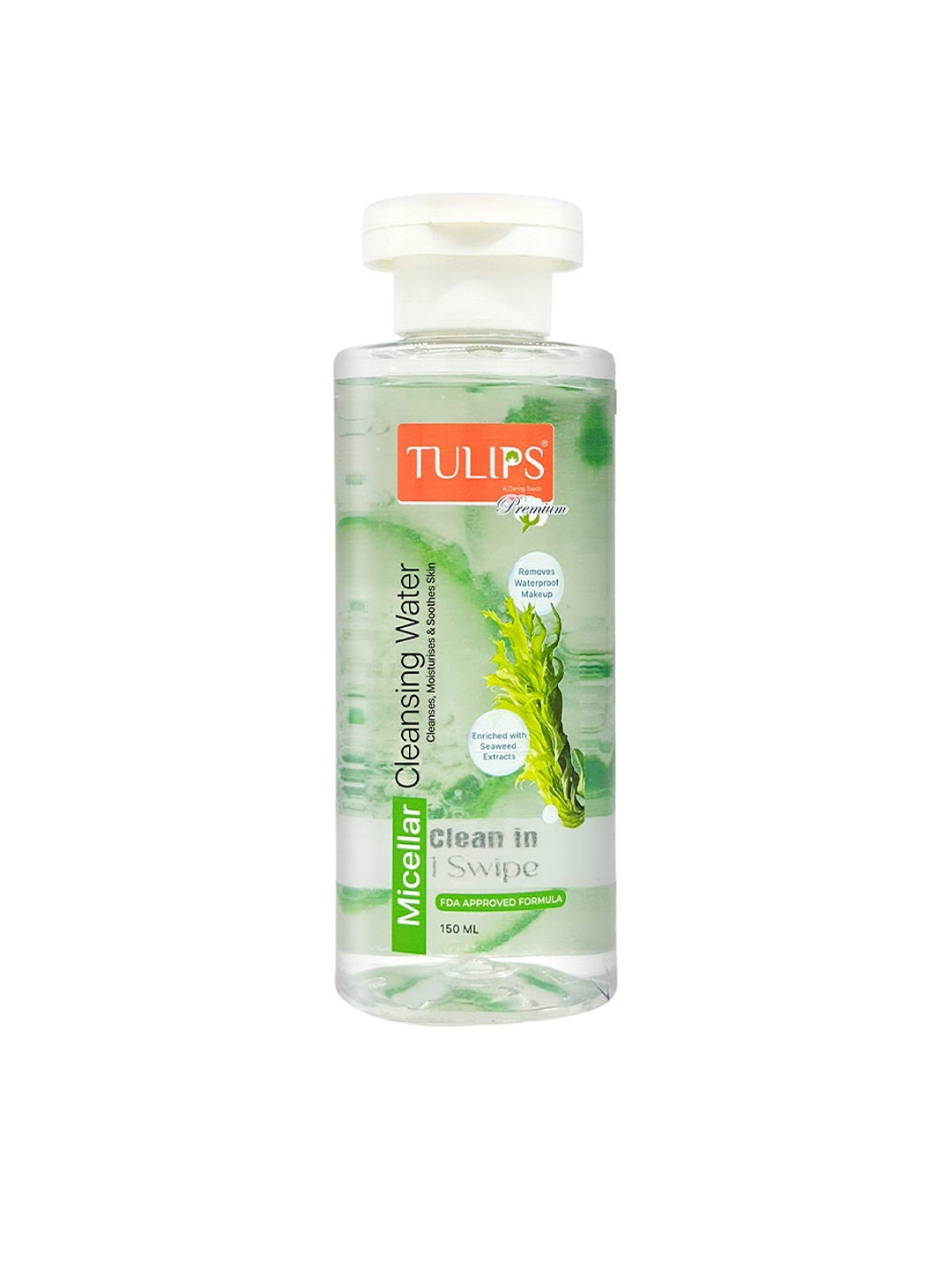 

TULIPS Premium Micellar Water Makeup Remover With Seaweed Extracts - 150 ml, Transparent