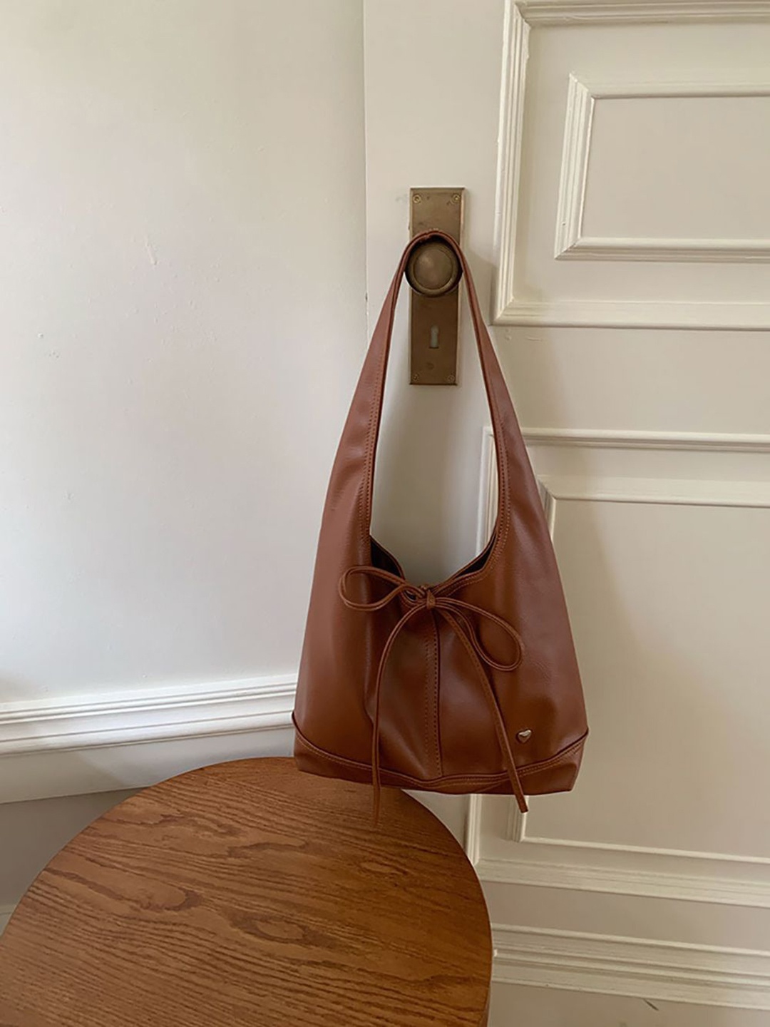 

StyleCast x Revolte Bucket Shoulder Bag, Brown