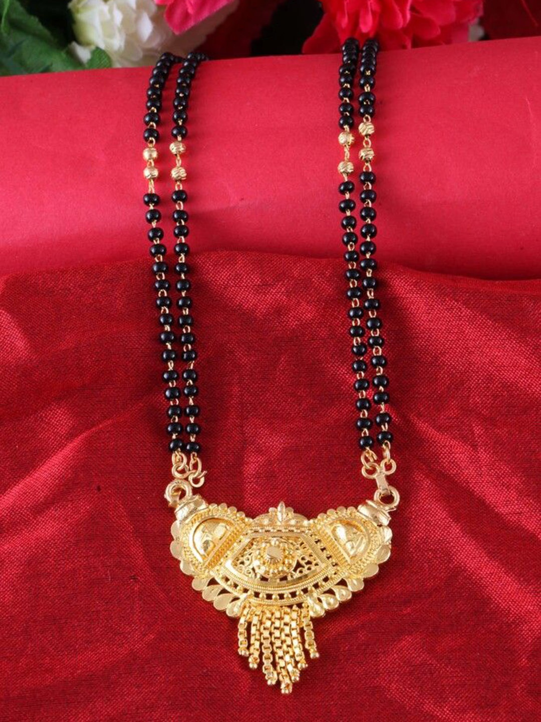 

DIVASTRI One Gram Gold-Plated Beaded Mangalsutra