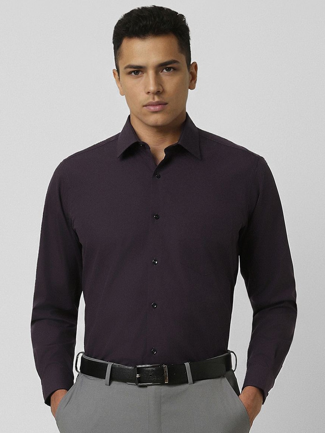 

Van Heusen Men Opaque Formal Shirt, Purple