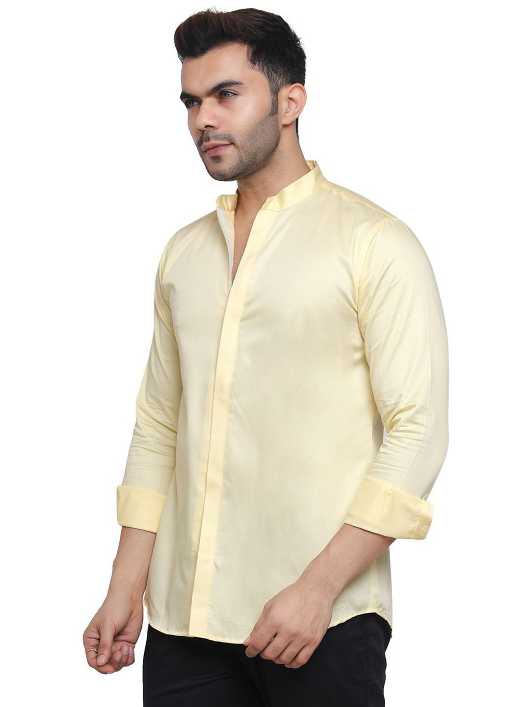 

Mculine Men Standard Opaque Casual Shirt, Yellow
