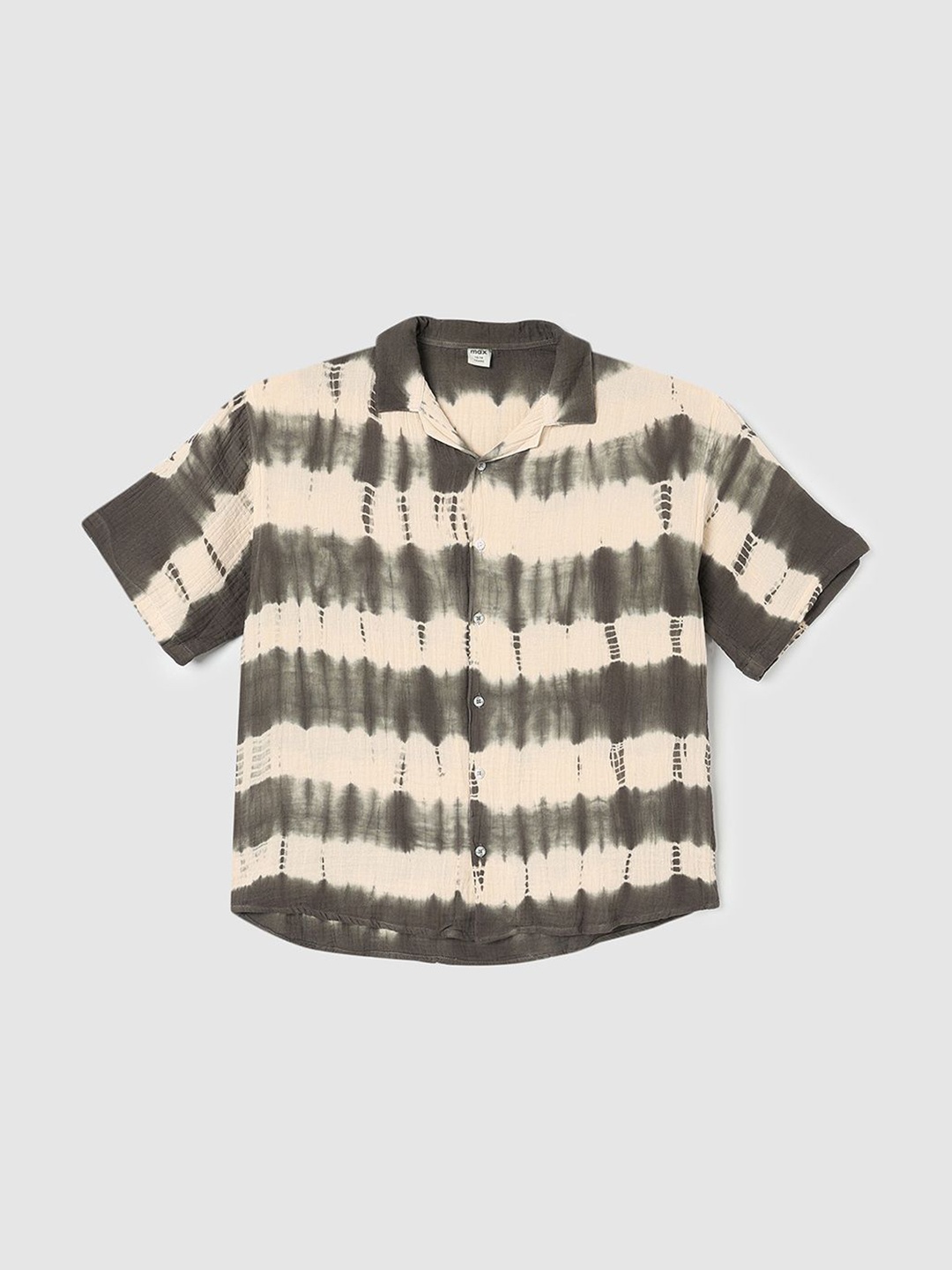 

max Boys Opaque Printed Casual Shirt, White