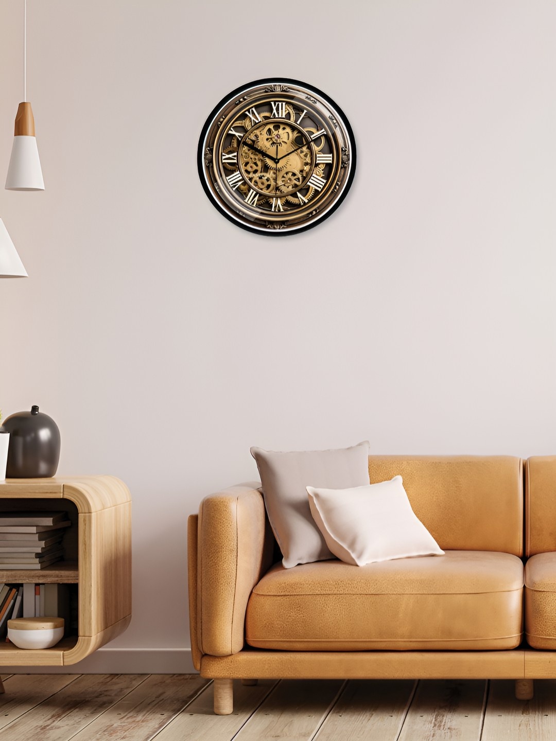 

RANDOM Brown & Yellow Textured Analogue Contemporary Wall Clock- 30 cm