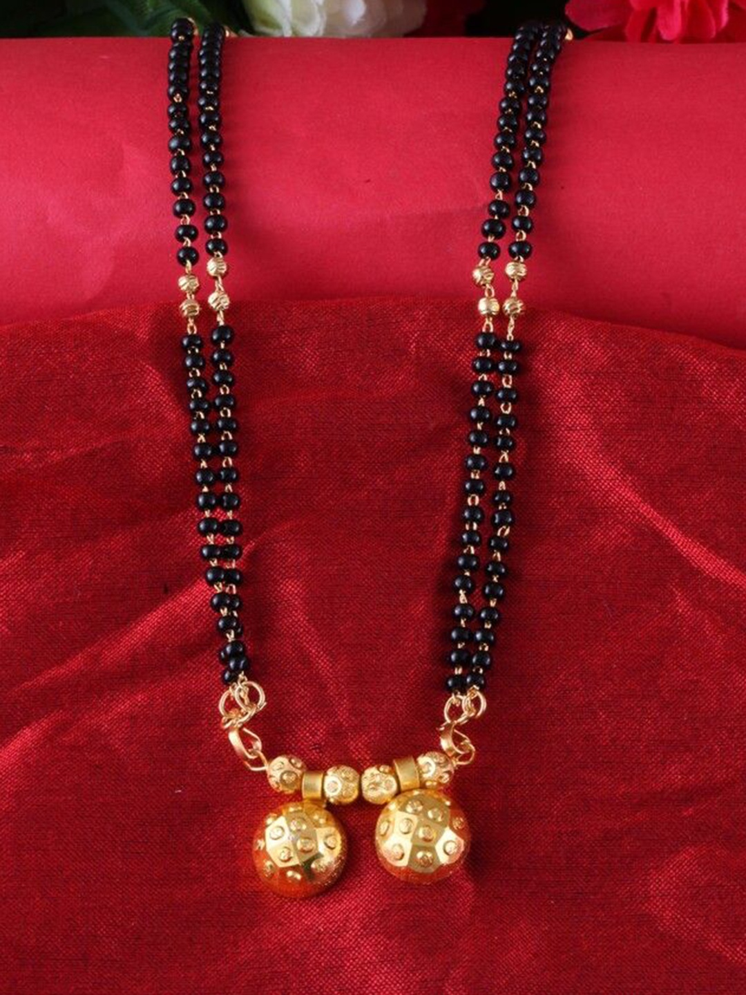 

DIVASTRI One Gram Gold-Plated Beaded Mangalsutra