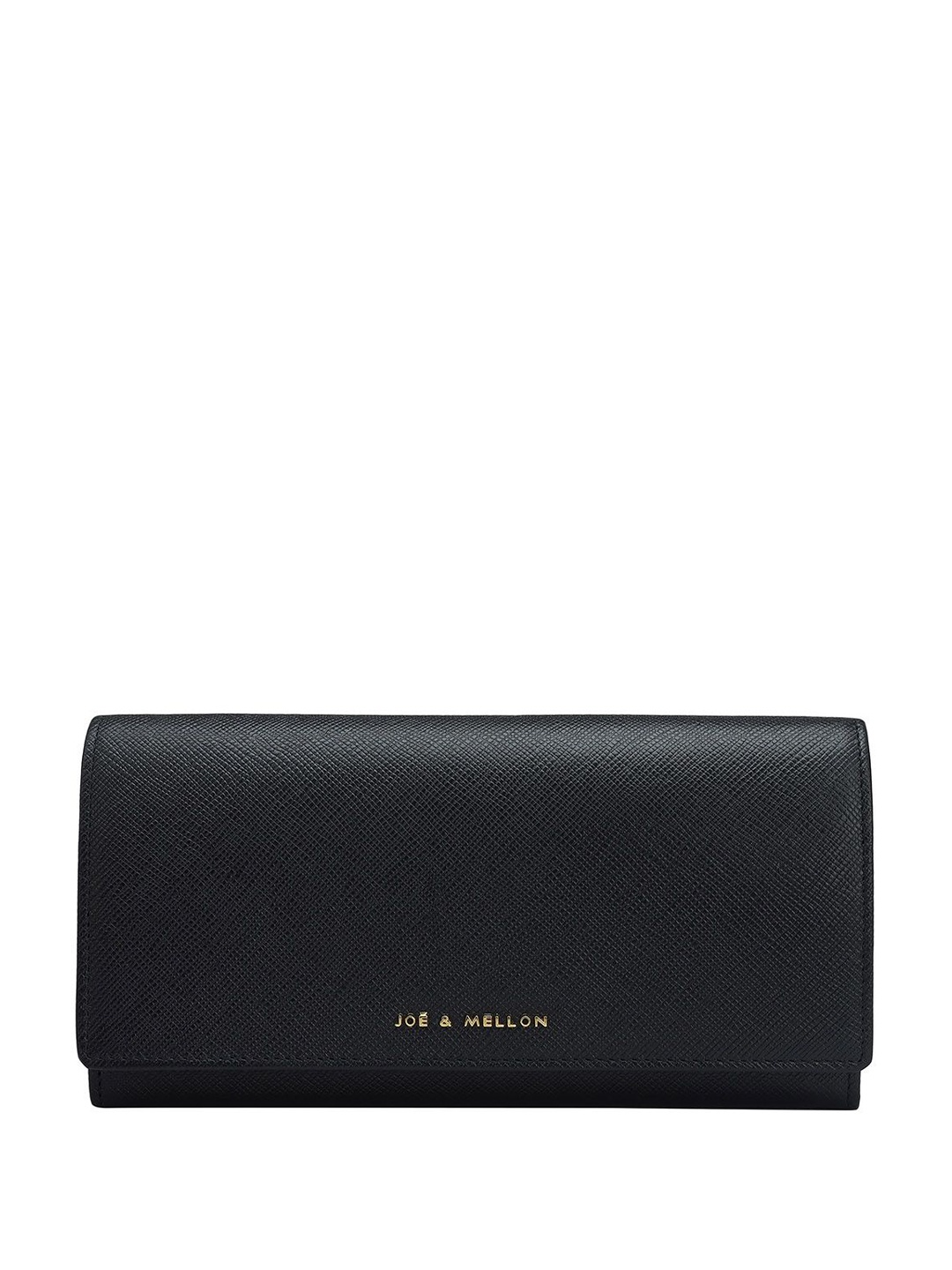 

Joe & Mellon Women Textured Leather Envelope Wallets, Black