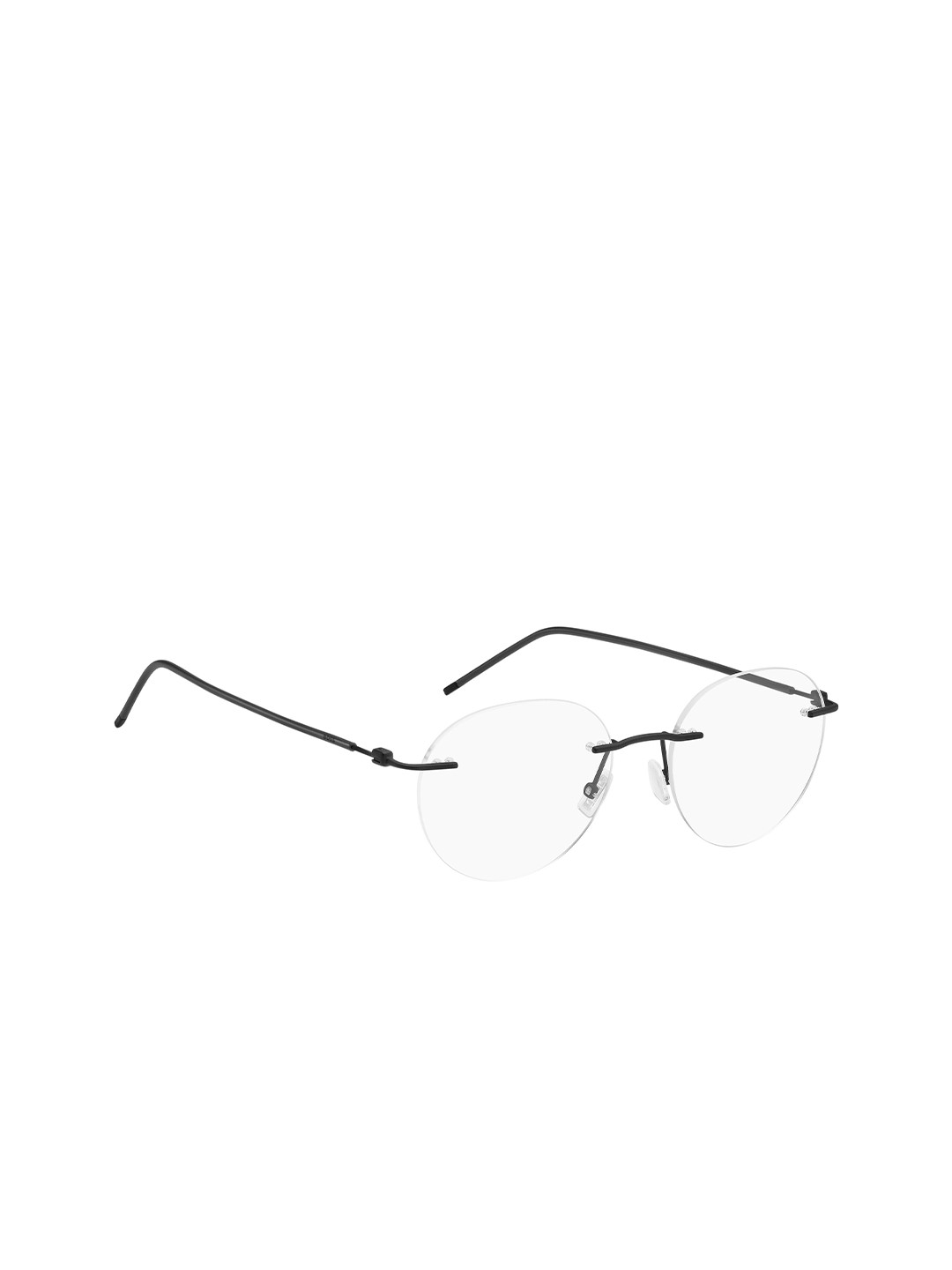 

HUGO Men Rimless Round Frames, Black