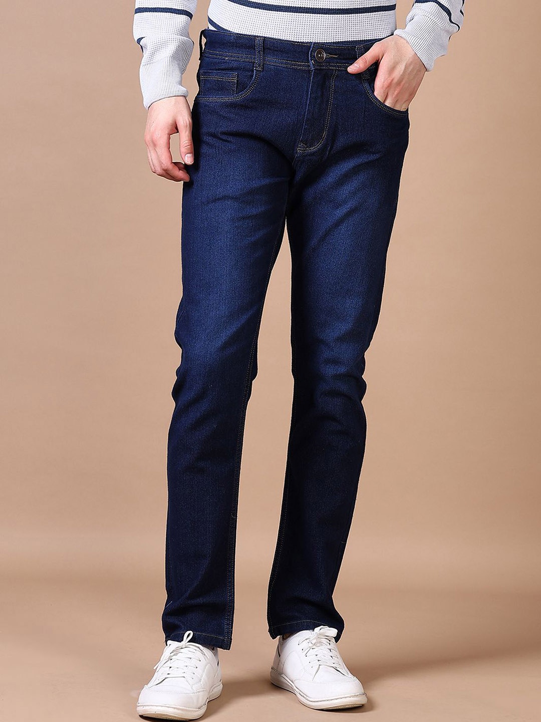 

V-Mart Men Regular Fit Mid-Rise Stretchable Jeans, Blue