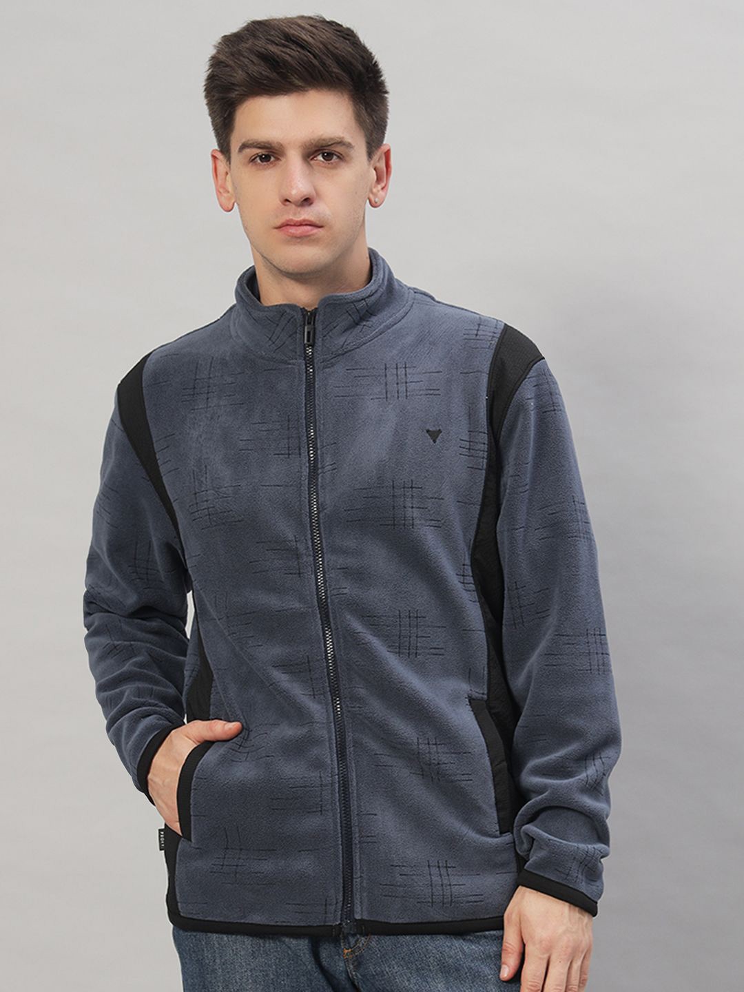 

PROFY Men Long Sleeves Mock Collar Sweatshirt, Blue