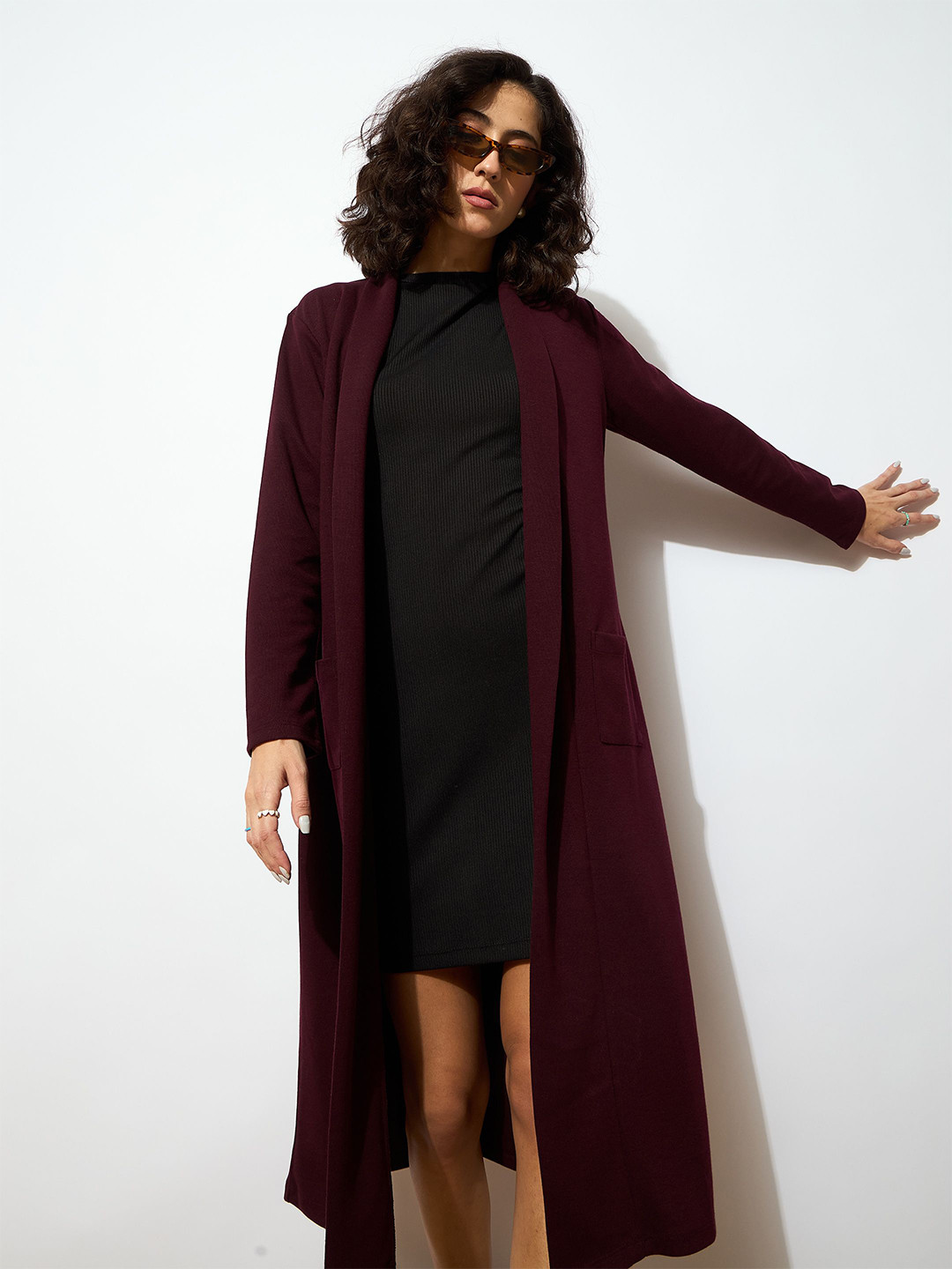 

SASSAFRAS Women Shrug, Burgundy