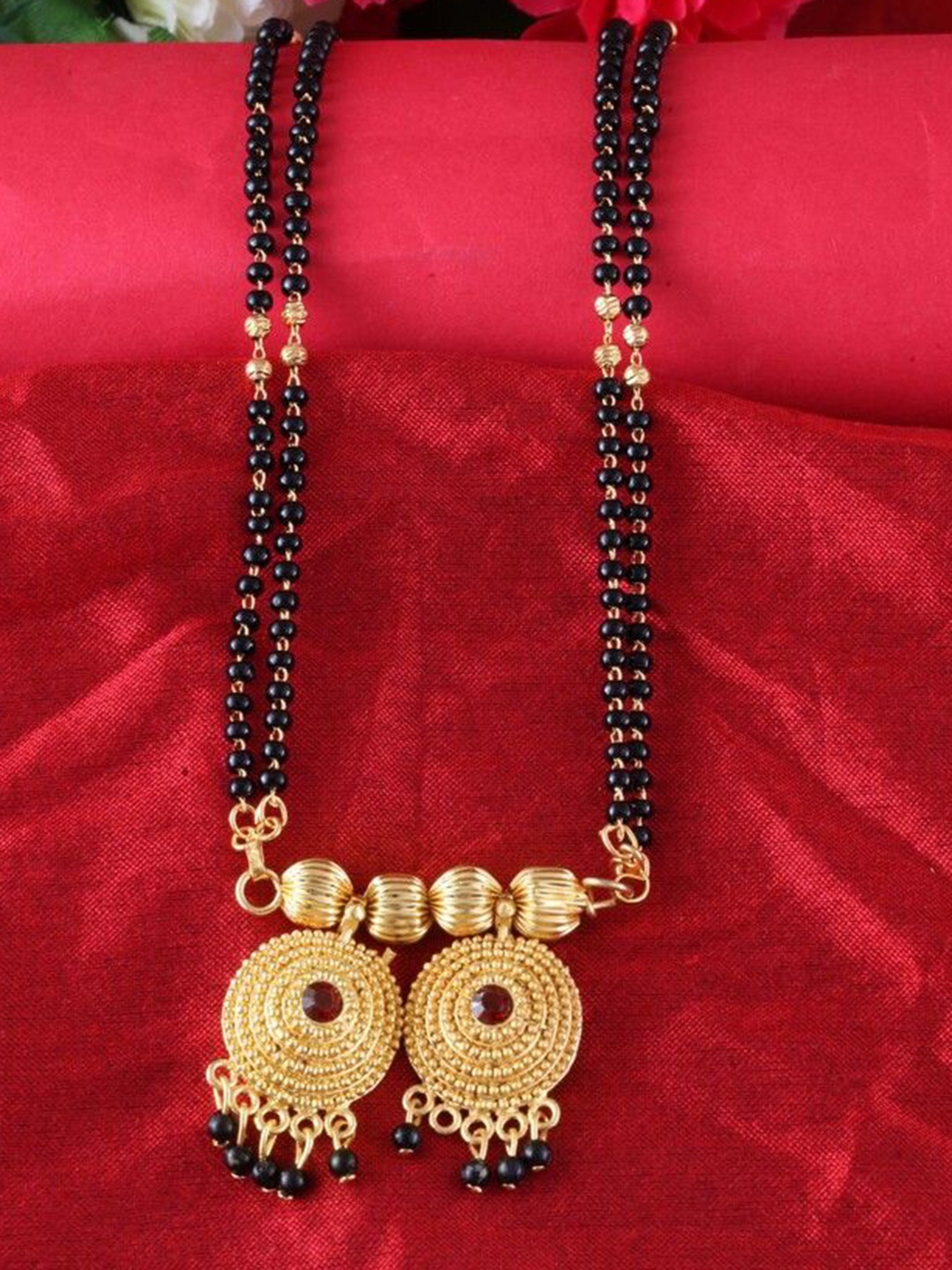 

DIVASTRI One Gram Gold-Plated Beaded Mangalsutra