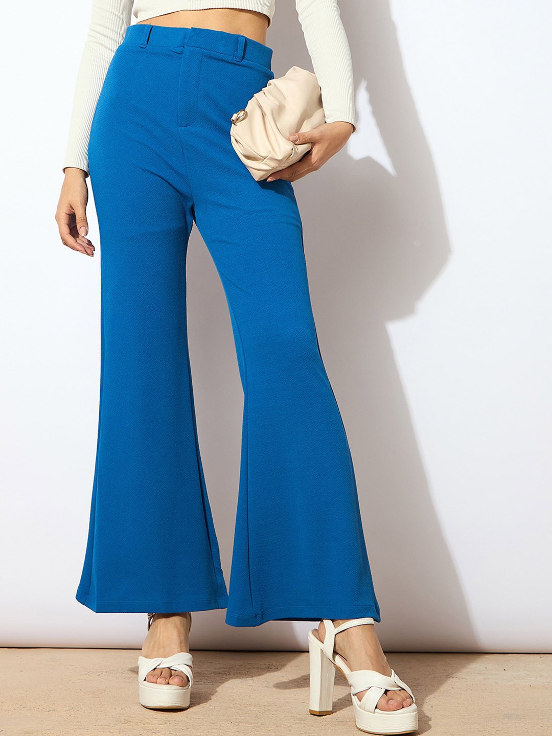 

SASSAFRAS Women Comfort Trousers, Blue