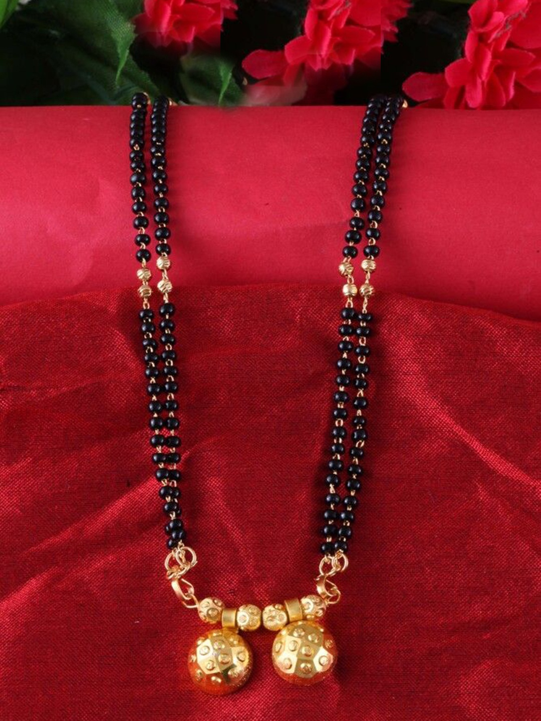 

DIVASTRI One Gram Gold-Plated Beaded Mangalsutra