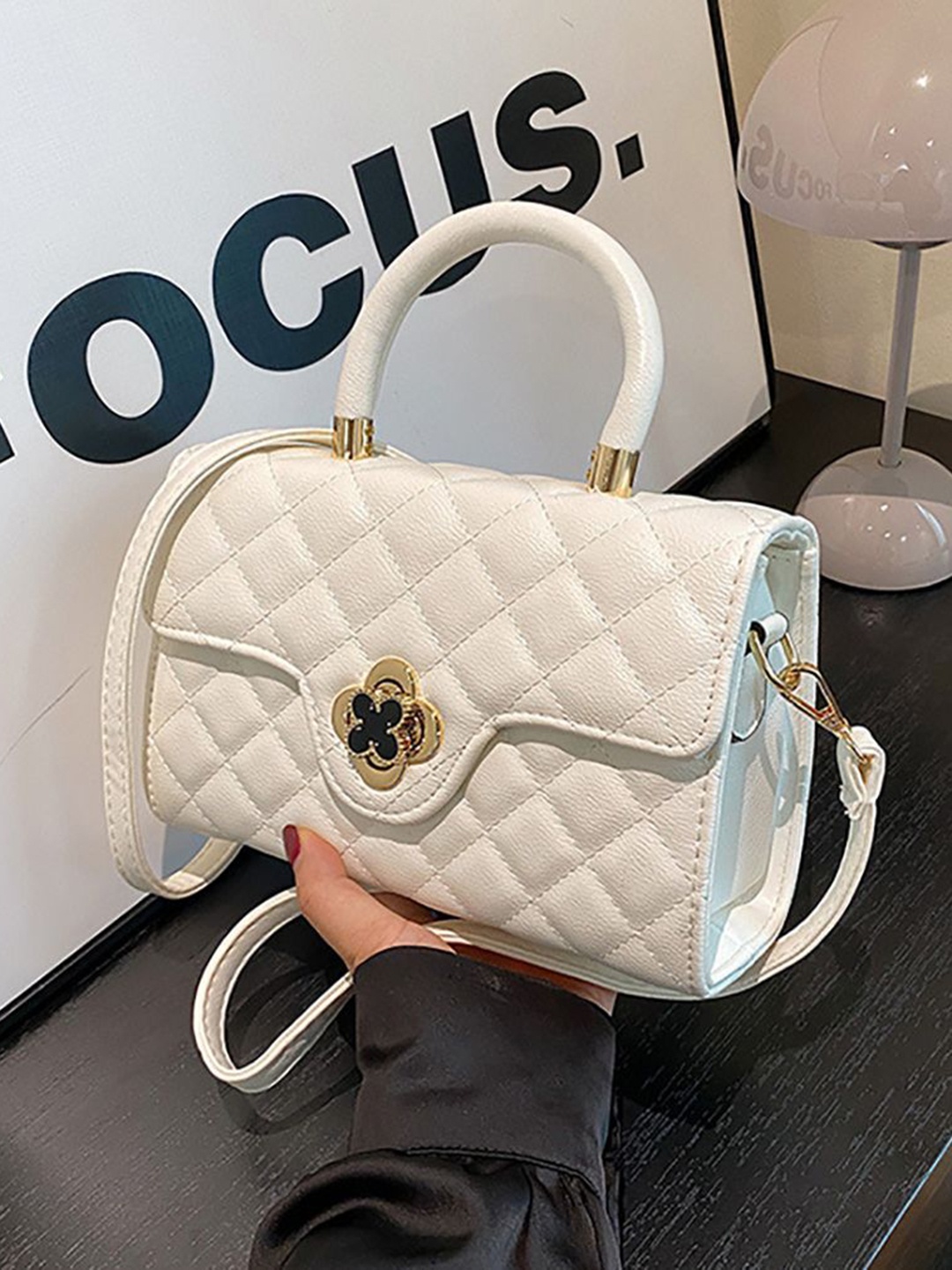 

StyleCast x Revolte PU Swagger Sling Bag, White