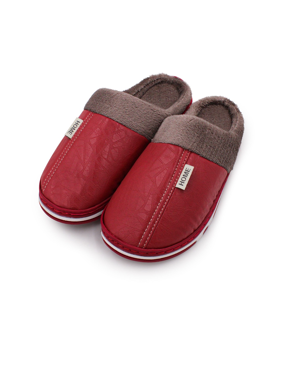 

JENNA Women Winter Room Slippers, Red