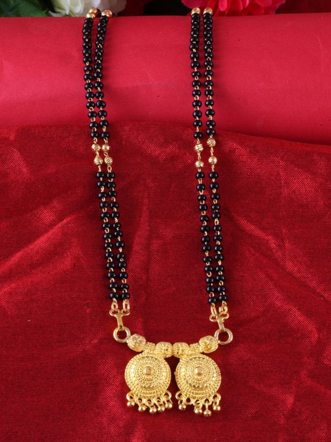 

DIVASTRI One Gram Gold-Plated Beaded Mangalsutra