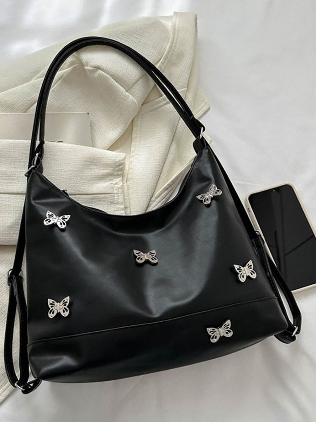 

StyleCast x Revolte PU Handheld Bag, Black