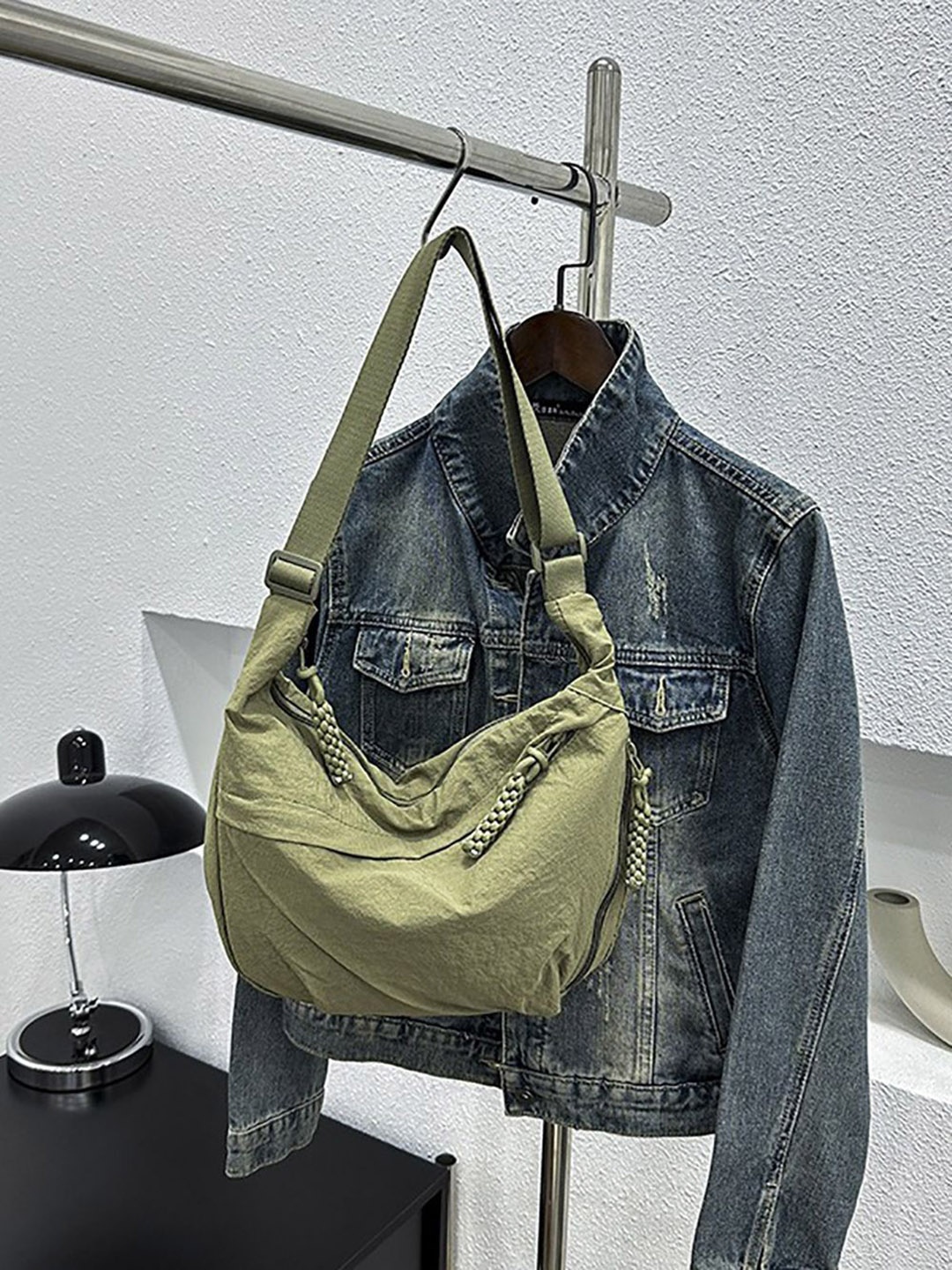 

StyleCast x Revolte Half Moon Hobo Bag, Green