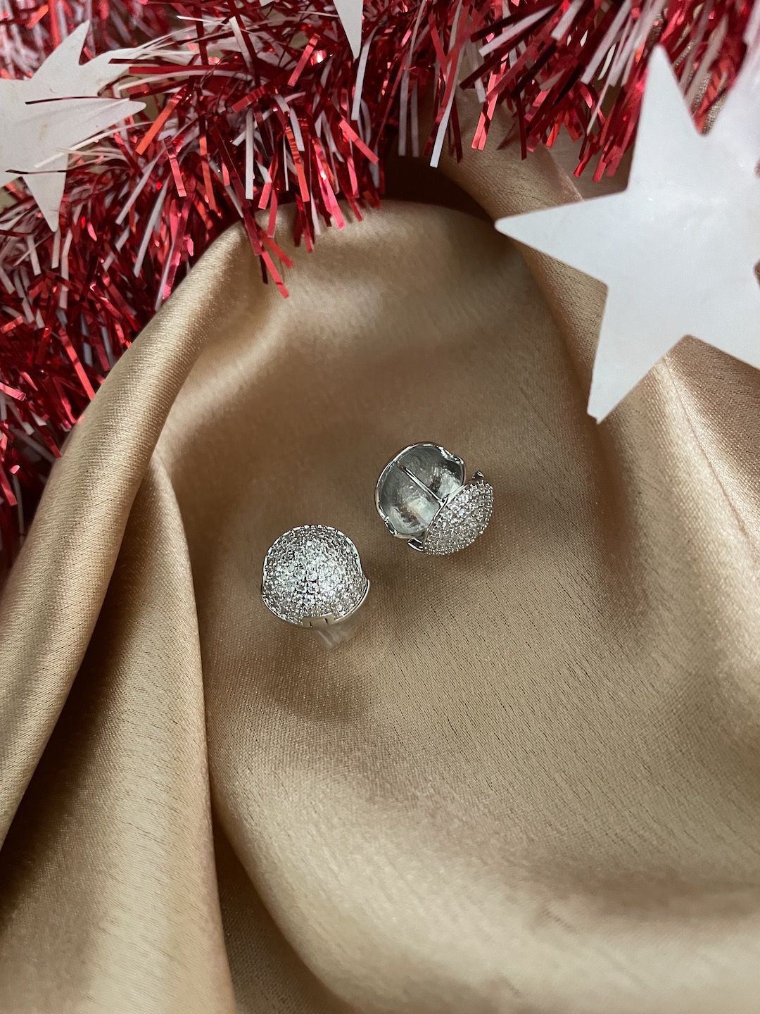 

Digital Dress Room Silver-Plated Classic Studs Earrings