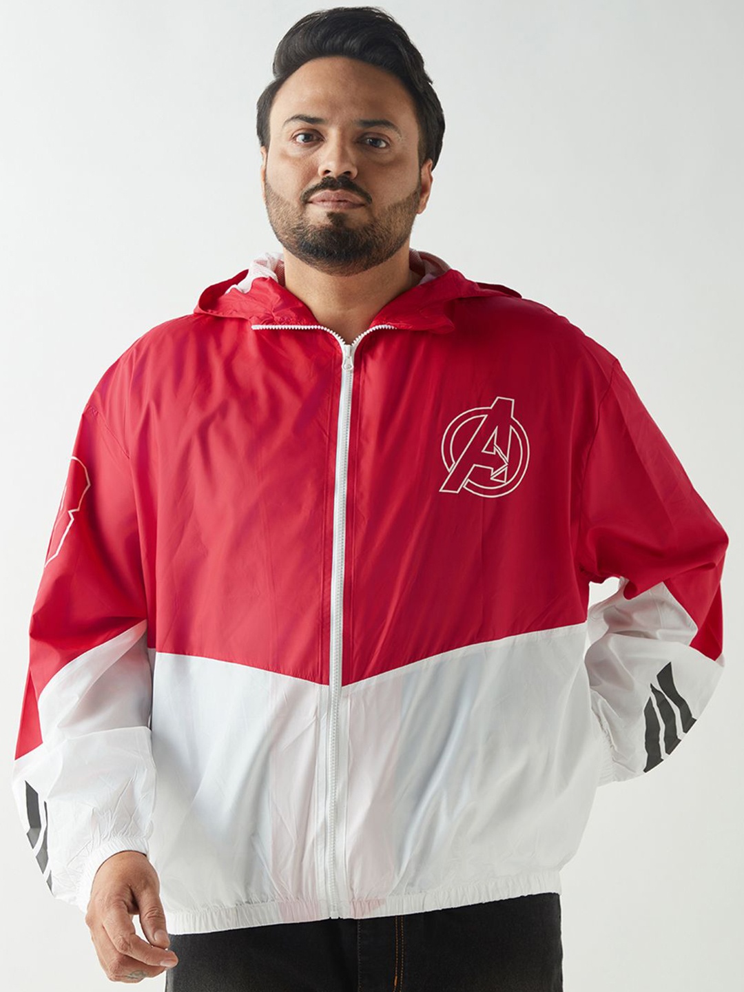 

Bewakoof AIR Men Windcheater Open Front Jacket, White