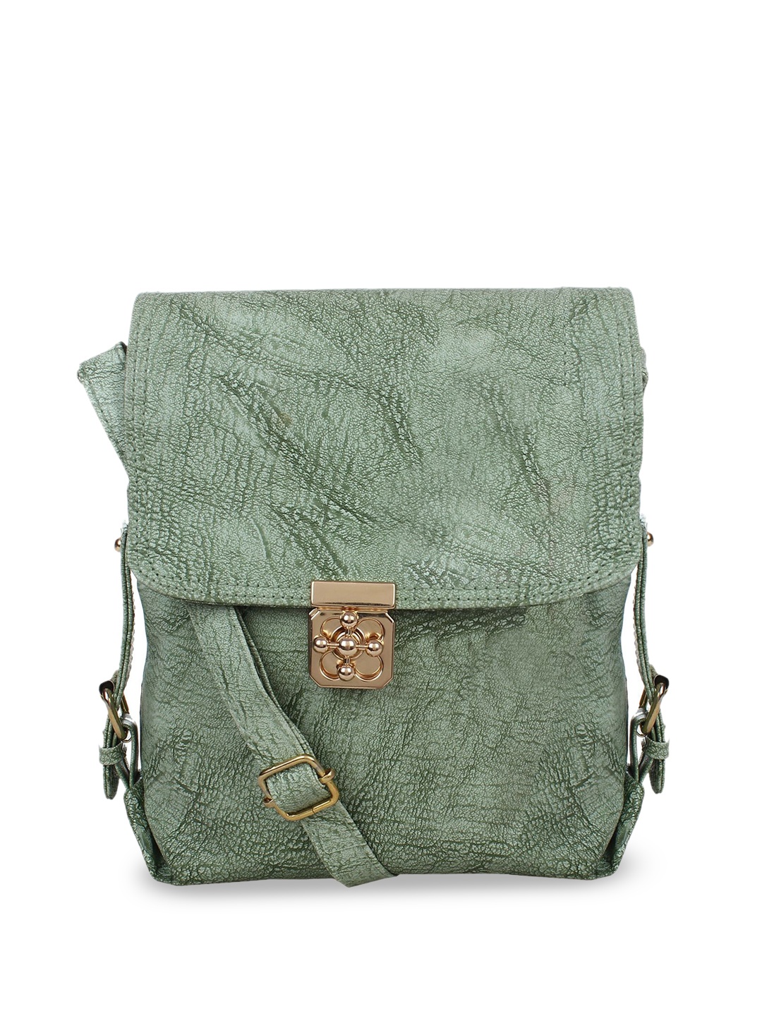 

House of Pataudi Patterned Handheld Bag, Green