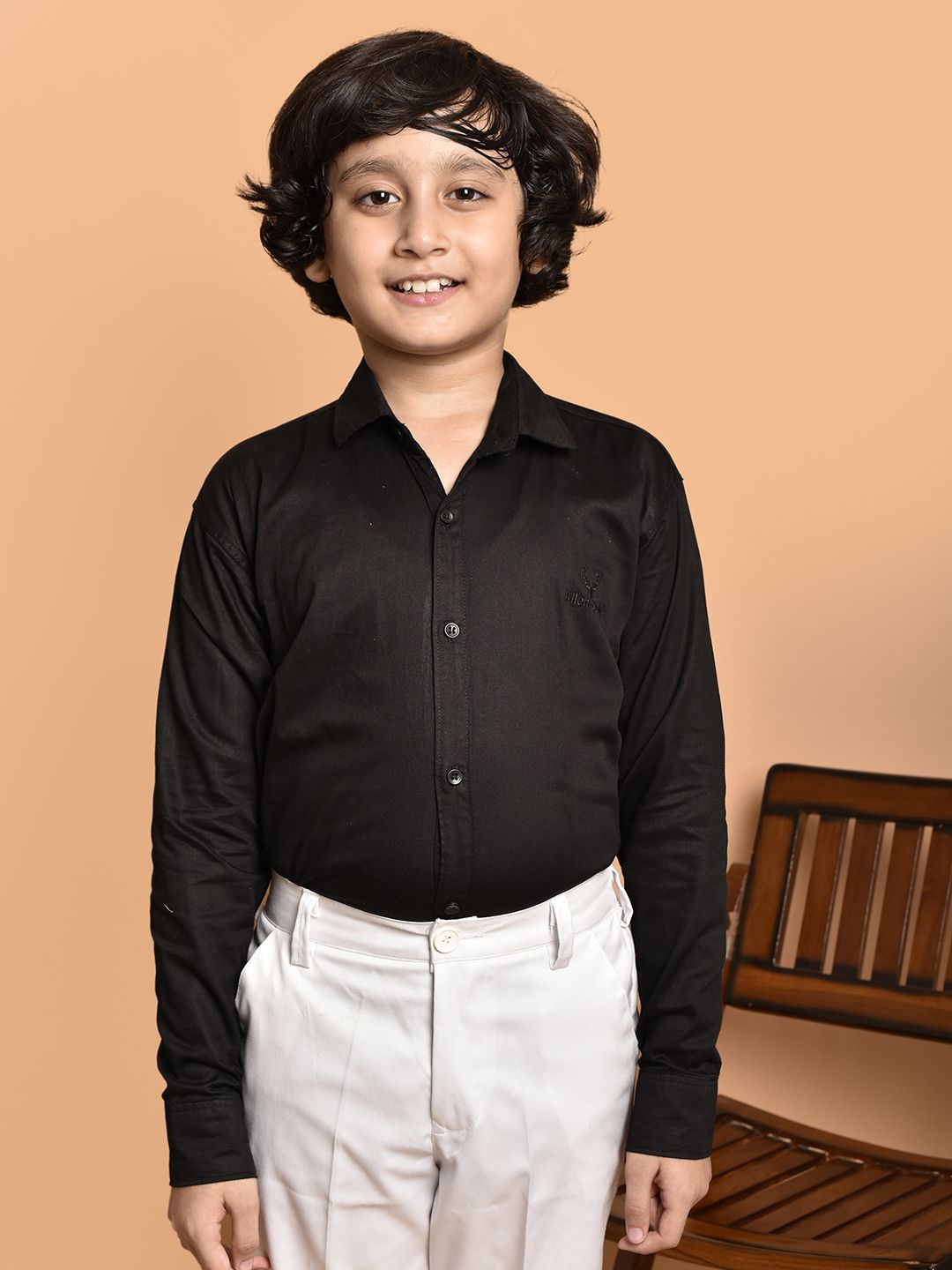 

PRINTCULTR Boys Comfort Opaque Casual Shirt, Black