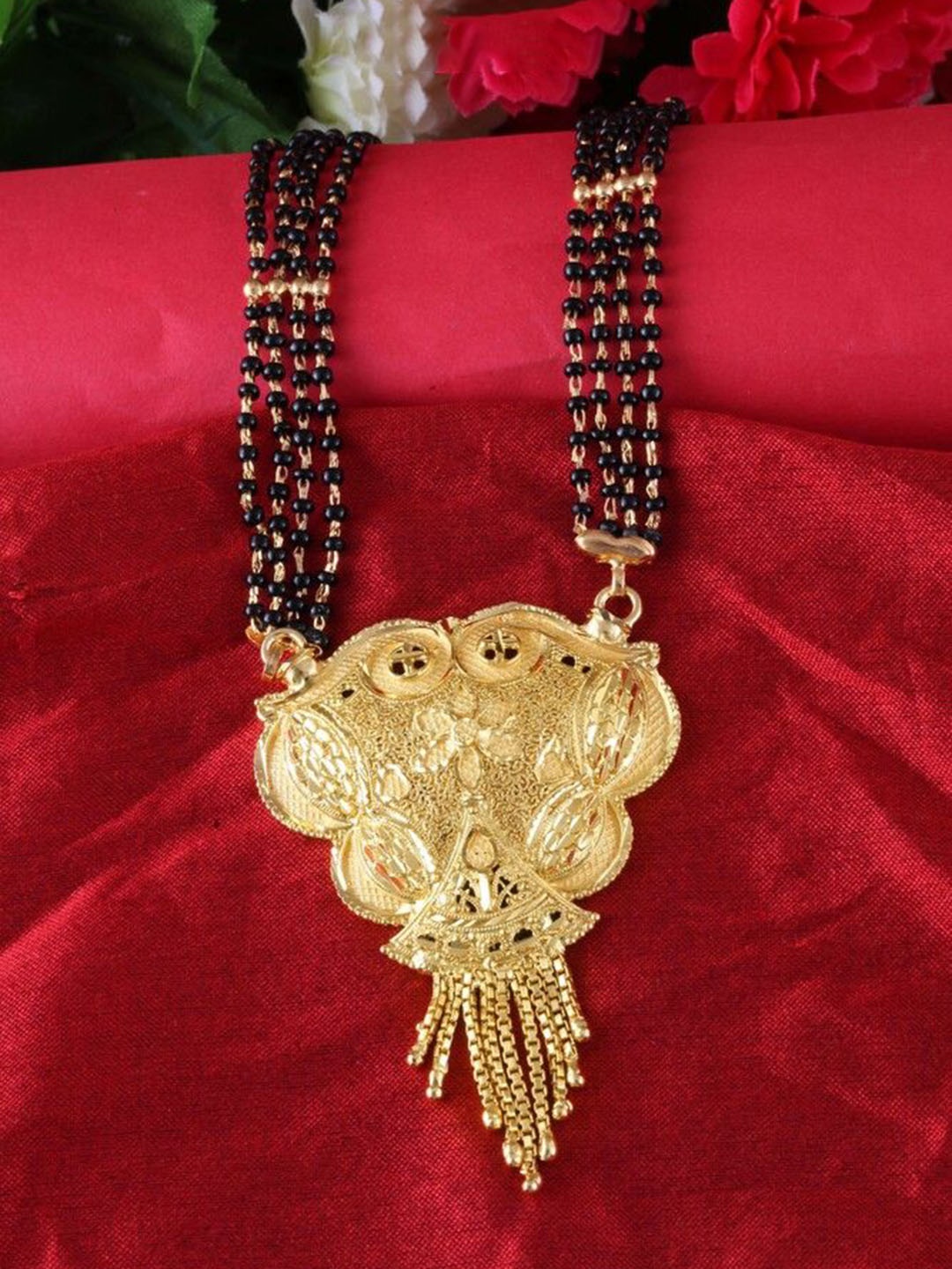 

DIVASTRI One Gram Gold-Plated Beaded Mangalsutra