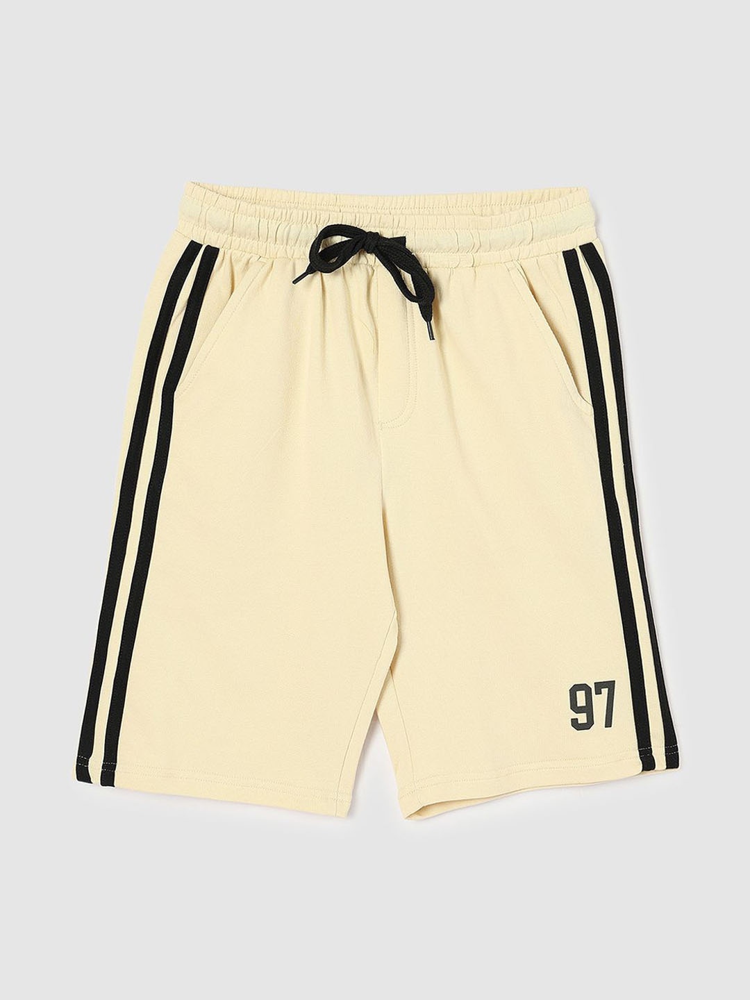 

max Boys Regular Fit Cotton Shorts, Beige
