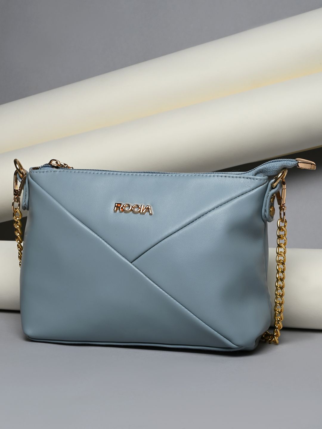 

Rocia PU Structured Shoulder Bag, Blue