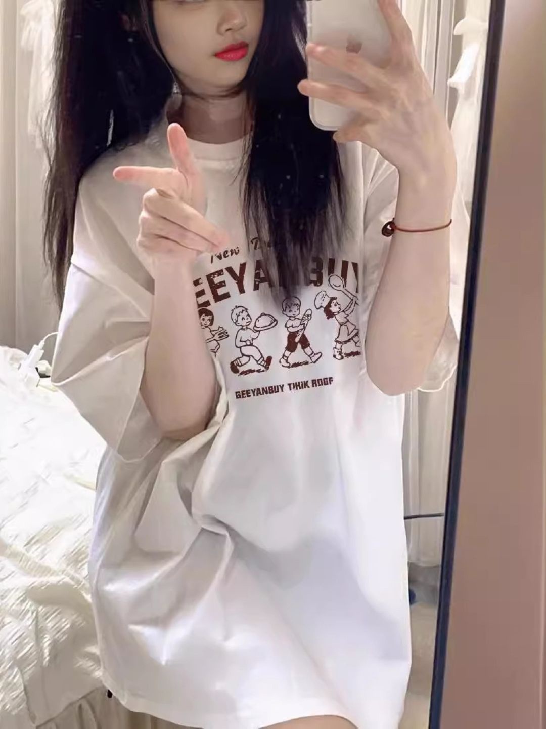 

StyleCast Print Top, White