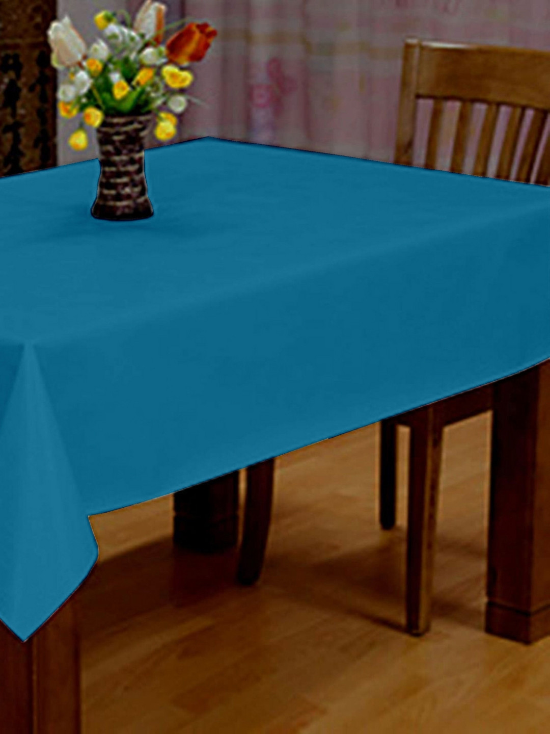 

Lushomes Blue Cotton 2-Seater Table Cover